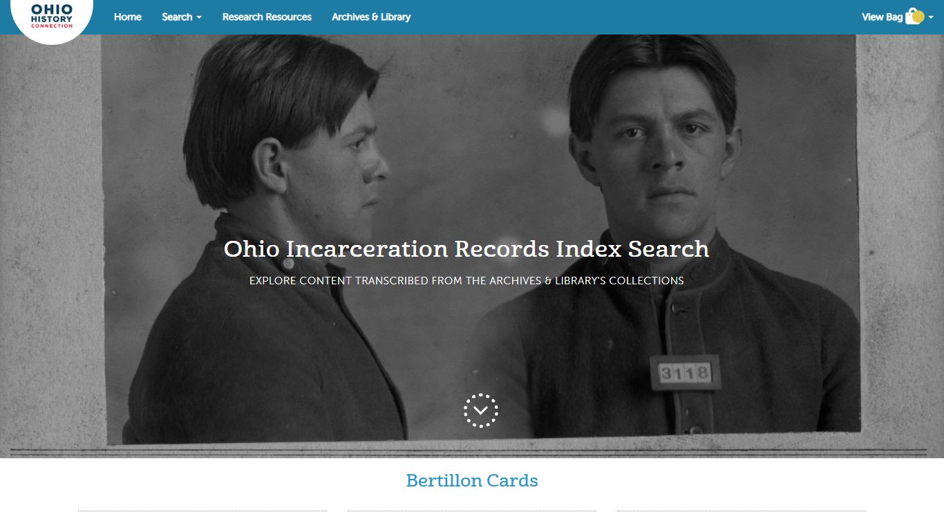 Ohio Incarceration Records Index Search - Ohio History Connection